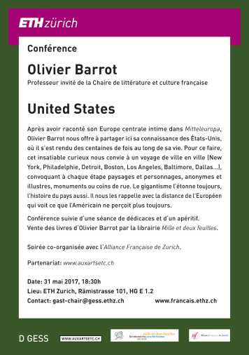 Affiche conférence Olivier Barrot
